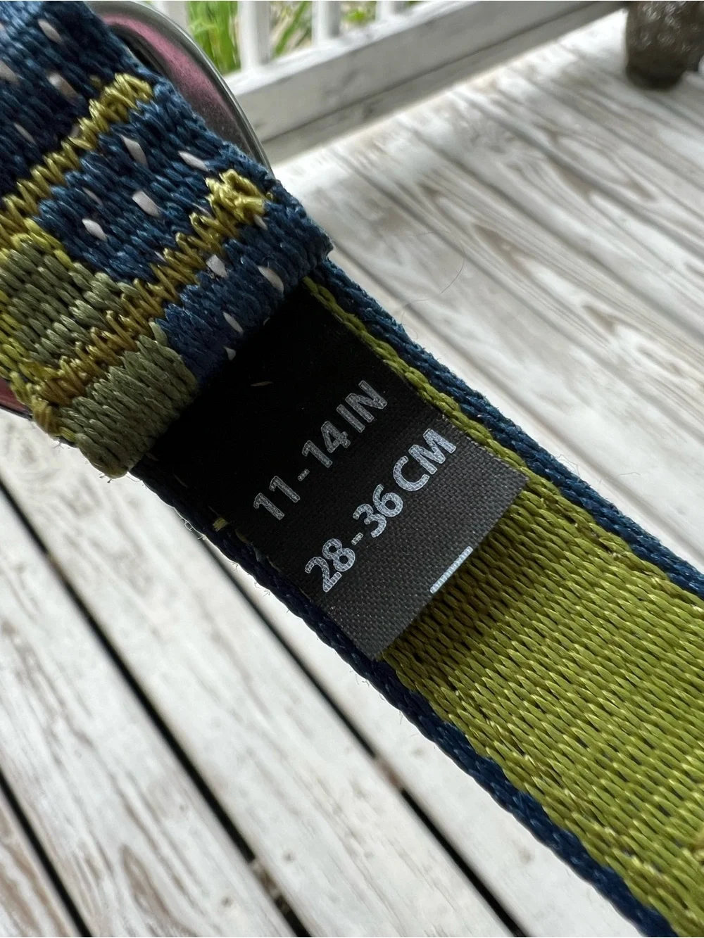 Ruffwear Two-Tone Blue and Lime Dog Collar